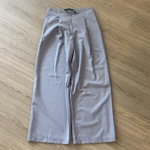 NWOT Lioness Gray Wide Leg Trousers